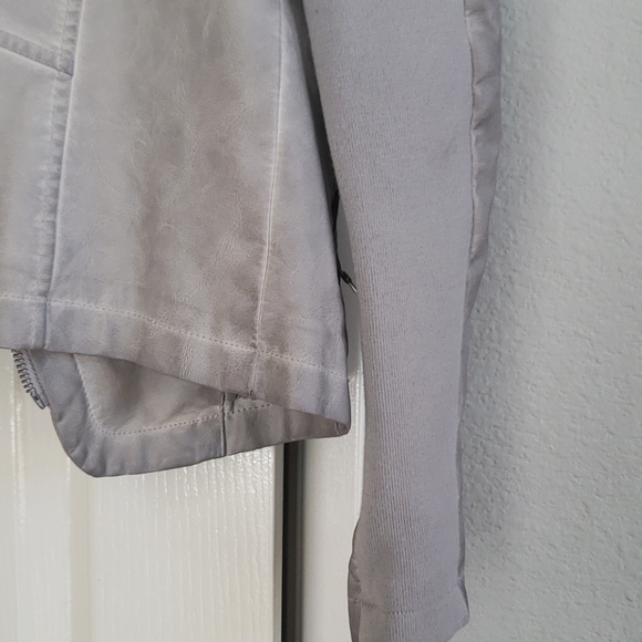 Bagetelle grey faux leather jacket - Picture 11 of 13